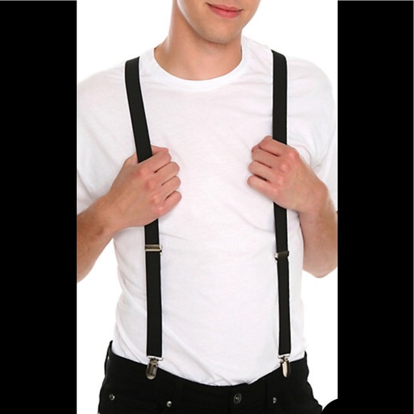HOT TOPIC black Unisex suspenders NEW - Picture 1 of 3